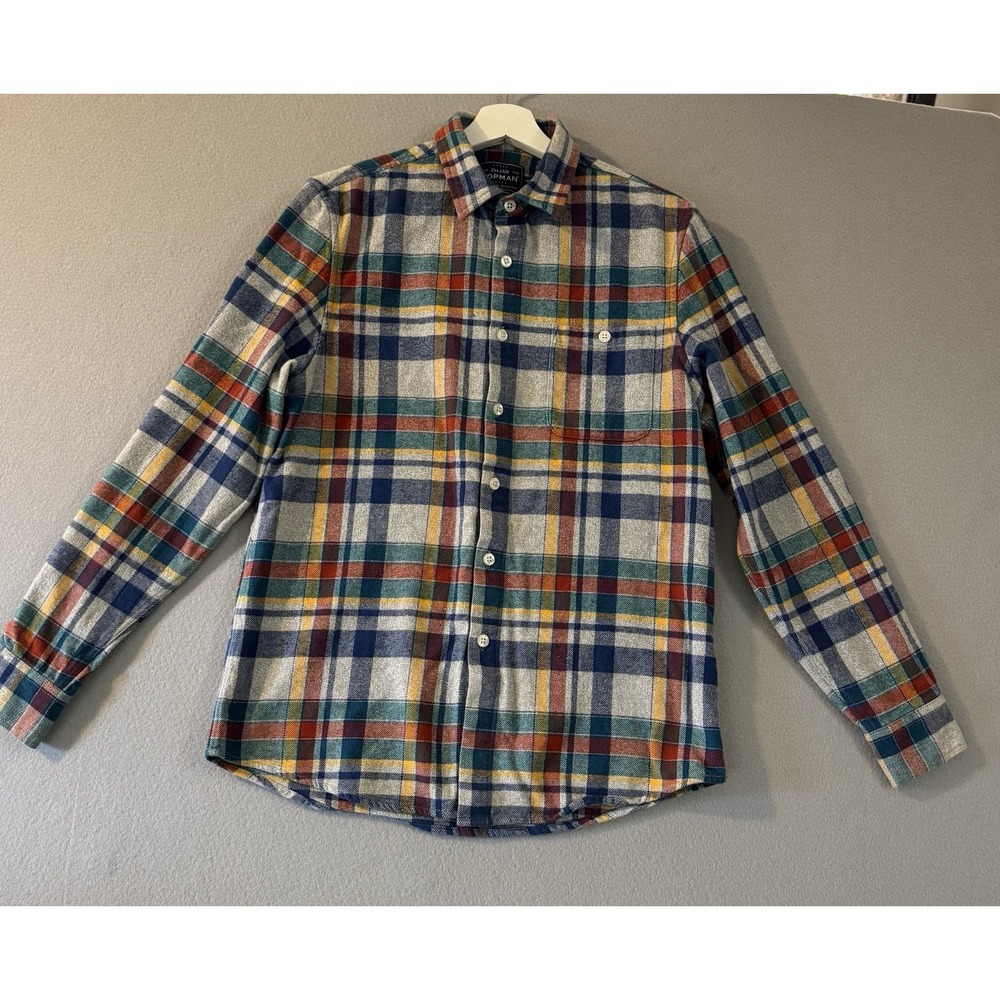 Topman Classic Fit Plaid Button Down Flannel Size Medium Long Sleeve Men's